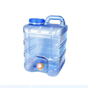 20L户外饮用纯净水桶PC食品级茶道水箱车载家用储水桶带龙头