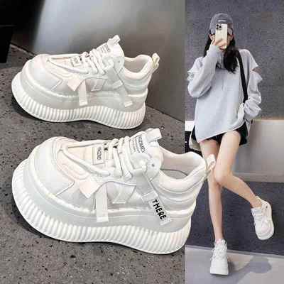 厚底老爹鞋女款小个子增高2025新款爆款春季8cm超火春秋运动鞋子