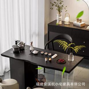 现代简原约实阳台茶桌椅组合小户木型泡茶桌木家CAU用小茶台新款