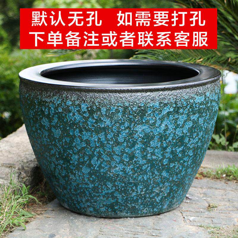 景德镇陶瓷花盆睡莲缸碗莲盆荷花盆盆栽盆特大号庭院阳台水缸摆件