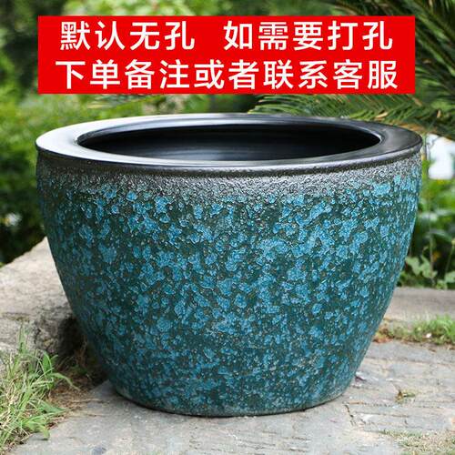 景德镇陶瓷花盆睡莲缸碗莲盆荷花盆盆栽盆特大号庭院阳台水缸摆件
