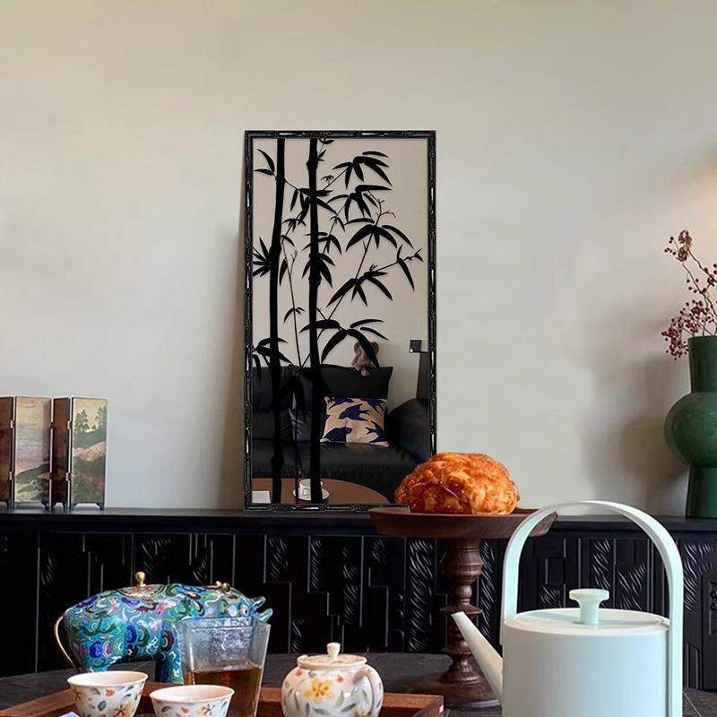 《墨竹生》中古春风子装镜饰画法中国风竹子挂EMX画卧室桌面式摆