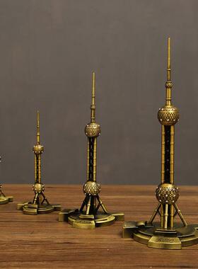 东方明珠塔模型摆件 上海特色旅游纪念品 商务出国送老外礼品