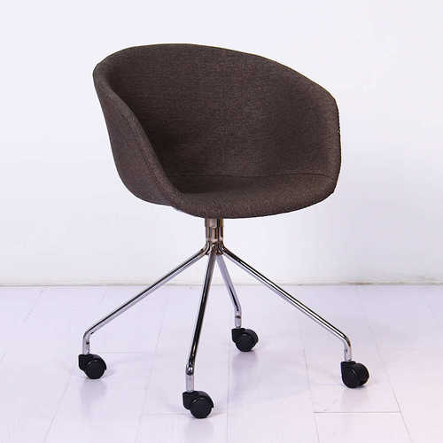 现代简约休闲椅办公室靠背椅化妆椅美甲椅会议室洽谈椅单人旋转椅