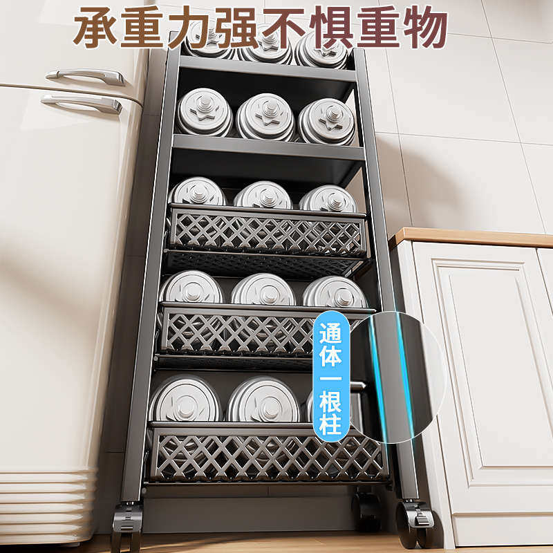 不锈钢厨房置物架落地多层家用小推车蔬菜篮收纳架子锅具用品大全,厨房/烹饪用具,厨房抽屉置物架,淘宝优惠券,粉丝福利购,淘宝优惠卷