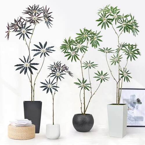 孔雀木仿真绿植高端轻奢客厅仿生假植物室内大型落地盆栽装饰摆件