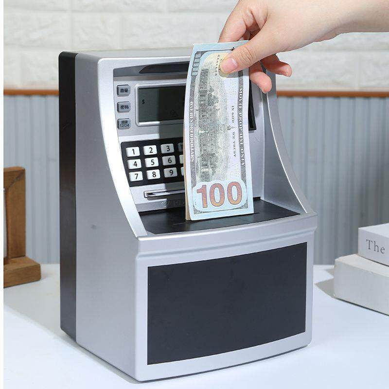跨境atm自动存取款机存钱罐大容量可进出智能密码刷卡儿童储蓄罐
