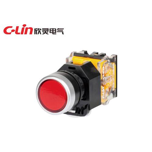 正品欣灵牌 按钮开关 LAN38-22D-11（LA38-11) 自覆位平钮