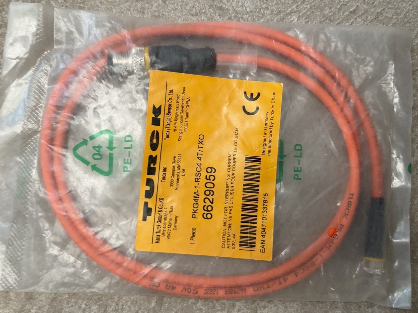 全新图尔克TURCK传感器线缆