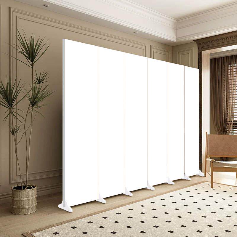 定制白色折叠屏风隔断客厅移动办公室玄关现代简约遮挡墙双面折屏