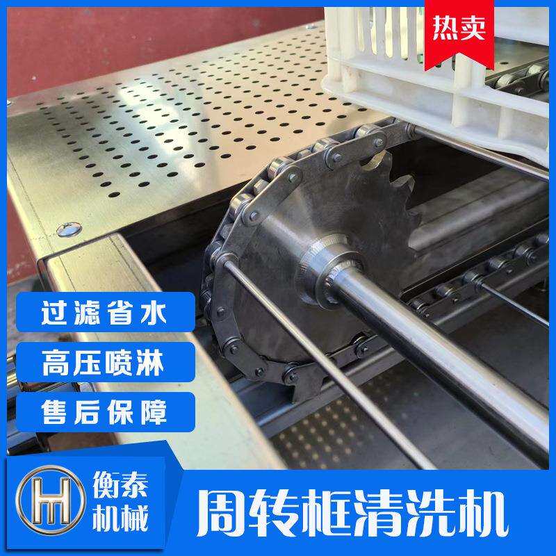 全自洗筐机蔬菜鲜鸡蛋洗框海HT-XK设备去油篮污高压喷淋周转动筐
