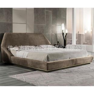 样板间软装 意式 简约床展厅家具全屋配套 轻奢家具 轻奢大床