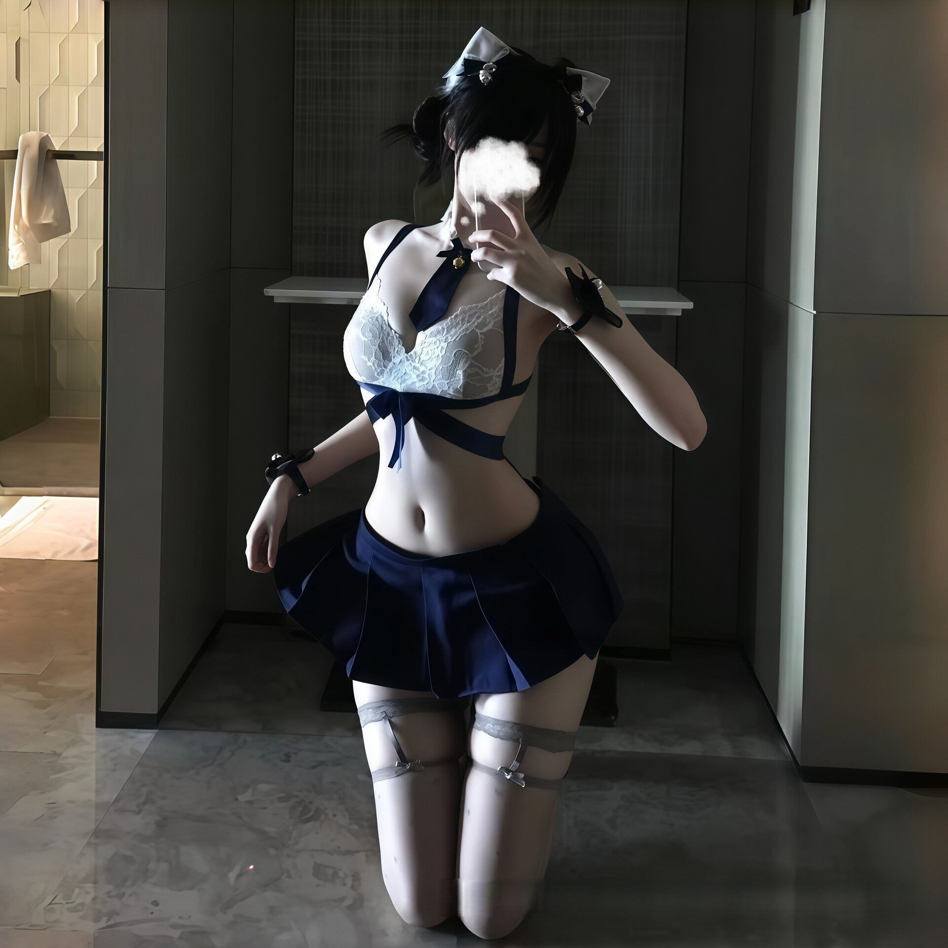 纯欲性感小胸女仆学生2026新款诱惑免脱qq内衣角色扮演jk制服套装