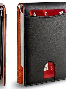 PU Leather Slim Smart Wallet for Men with Money Credit Card