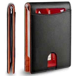 PU Leather Slim Smart Wallet for Men with Money Credit Card