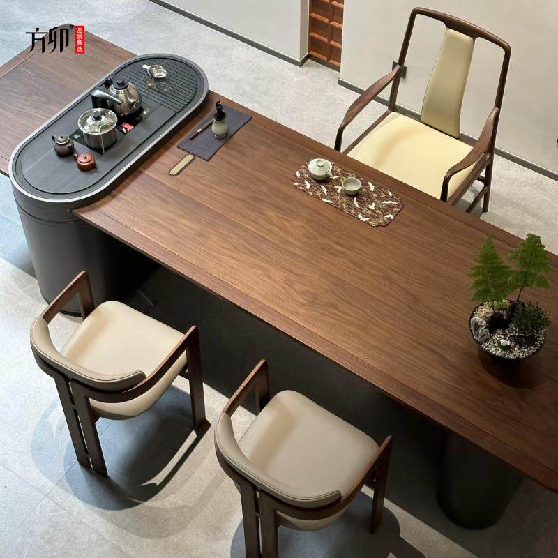 方卯新中式茶桌椅组合轻奢茶台实木茶桌禅意茶室客厅简约一体茶几,住宅家具,家用茶台/茶桌,淘宝优惠券,粉丝福利购,淘宝优惠卷