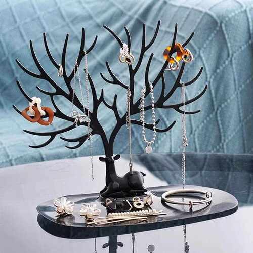 Creative Deer Display Stand Keychain Card Holder Organizer J