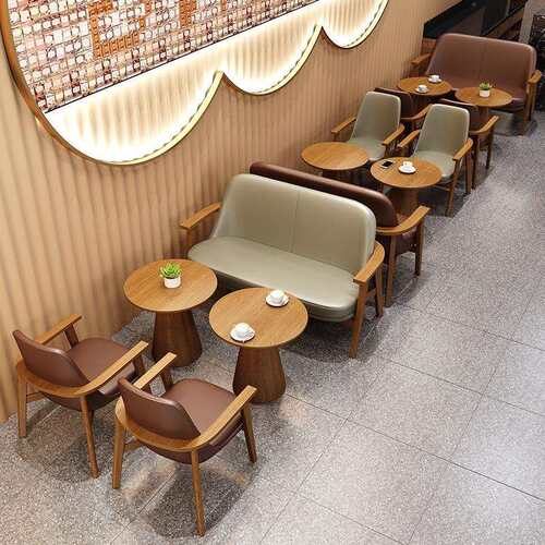 主题茶餐厅咖啡厅奶茶店休息区洽谈桌子甜品冷饮店书吧卡座沙发椅