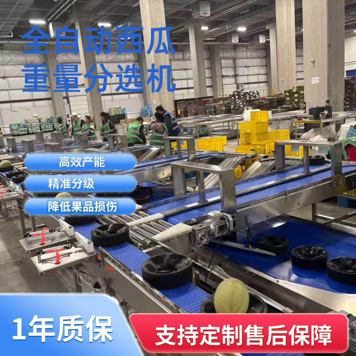西瓜重量分选机高效水果分选设备全自动筛选分级机自动化