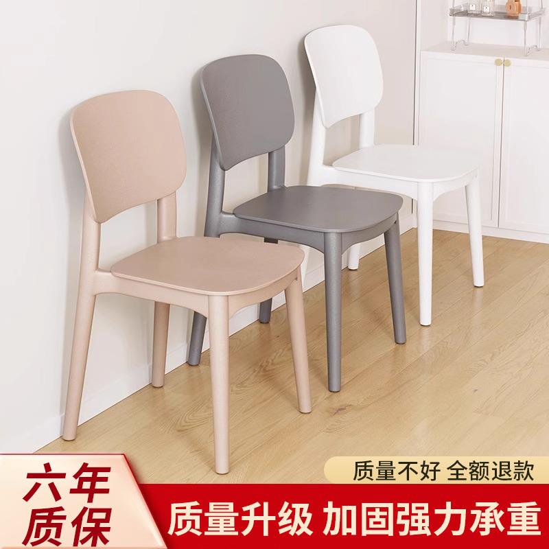 塑料椅子加厚家用餐椅靠背椅餐桌椅出租房用新款商用饭厅吃饭凳子