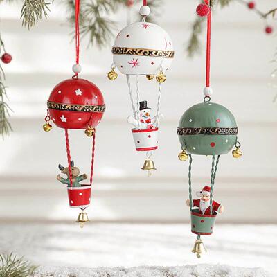 Christmas tree decorate Hot Air Balloon Santa Claus Pendant