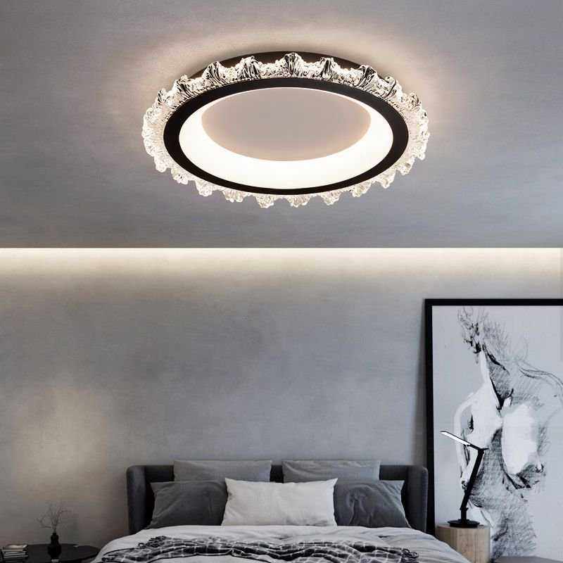 北欧轻奢水晶圆形吸顶灯客厅灯现代简约大气护眼卧室吸顶灯,家装灯饰光源,智能吸顶灯,淘宝优惠券,粉丝福利购,淘宝优惠卷