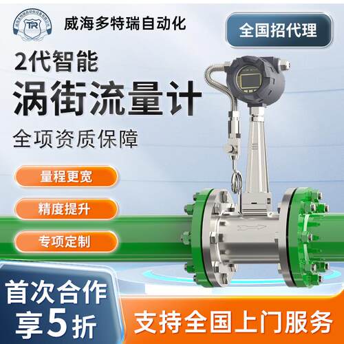 多特瑞管道涡街流量计 工业液体流量控制器测蒸汽DN250蒸汽流量计
