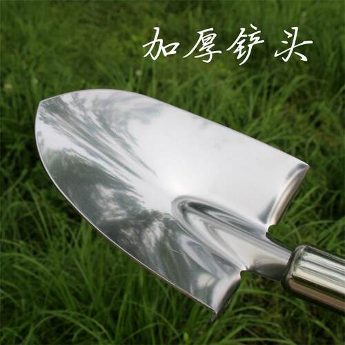 新款直销木柄不锈钢锹铲子种花种菜园艺园林农具挖树种植松土工具