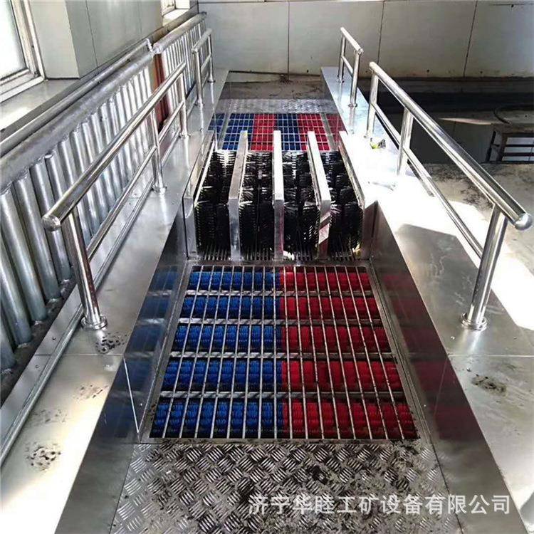 无动力智能感应擦鞋机单双通道喷淋式洗靴机