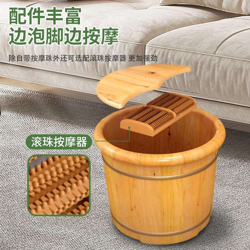 泡脚桶洗家DZH用木脚桶香足柏木保实温木质泡脚木桶浴洗脚泡脚盆
