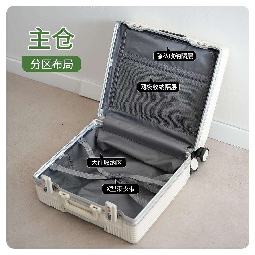 前面打开放电脑正方形18寸前开口登机行李箱可带上飞机免托运图片