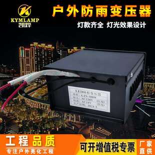 管防雨电源300W400W500W 220V转AC24V变压器环形led护栏管数码