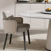 实木意椅子休奢桌椅洽谈皮靠背餐椅简约现代家用闲书酒店咖啡轻式