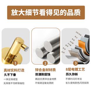 室内把门手卧A08 395通室机械静音木门锁生间用型锌合金锁具卫工