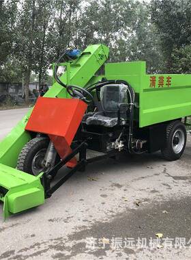 养殖场粪便清粪车 柴油粪污铲粪机 三轮自走式粪污清扫车