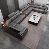 真皮沙发头层牛皮高端现代简约家用客厅KTV别墅大小户U型转角组合