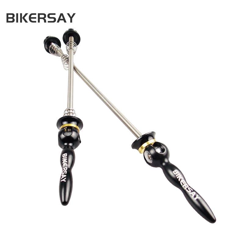 BIKERSAY自行车铝合金快拆杆山地公路轮组开档花鼓钛合金轴心拉杆