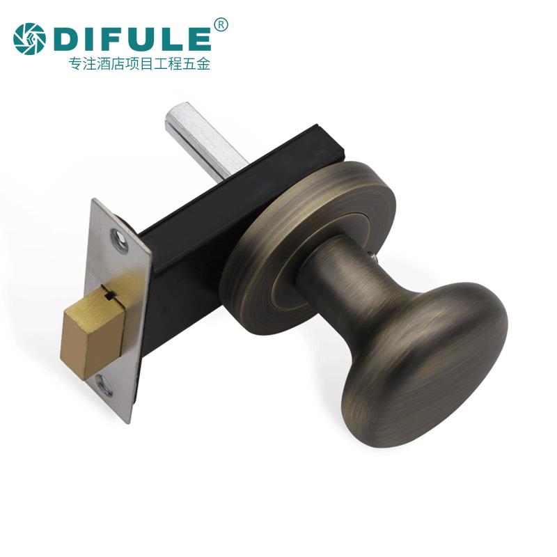 厂家供应欧式圆形移门锁推拉不锈钢隐形黑色防盗锁家具五金