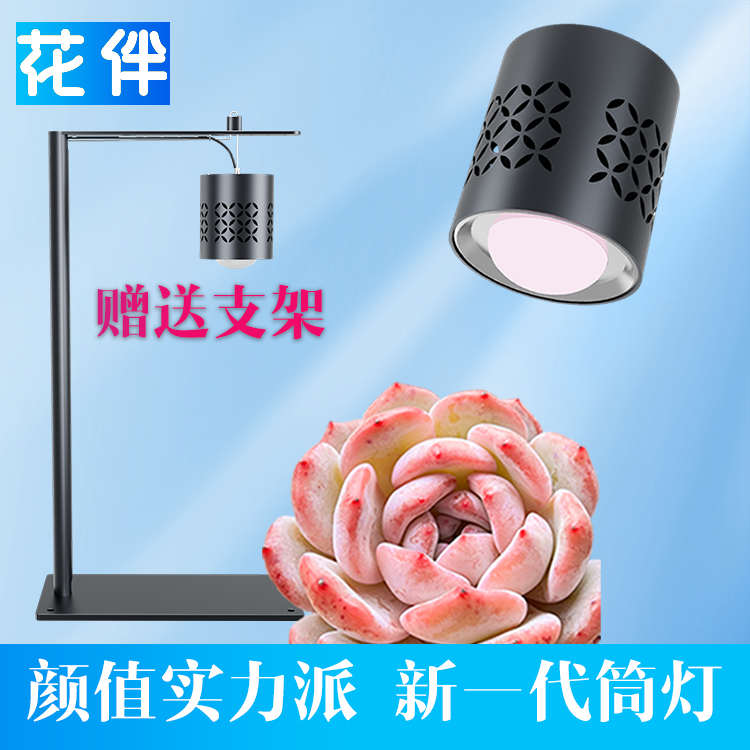 花伴筒灯多肉补光灯植物补光灯植物生长灯防徒上色球泡筒灯自然光