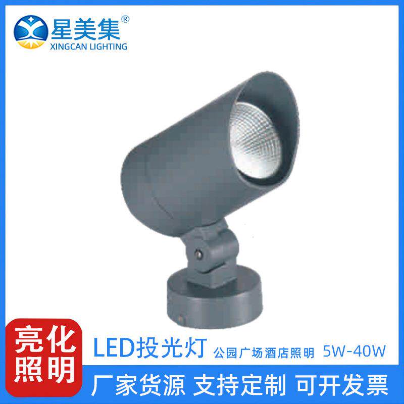 照树灯户外LED投光灯 园林景观亮化工程七彩射灯5W10W20W30W40W
