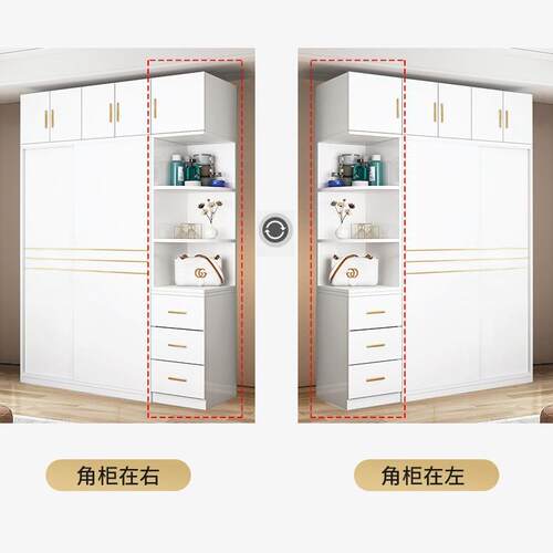 简易衣家用卧推拉门储物柜室柜子现代户简约实木小553型出租房用