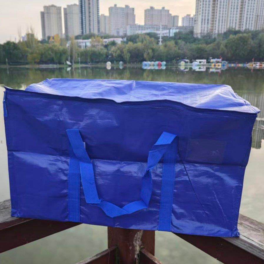亚马逊在售蓝色PE编织袋被子收纳袋搬家袋学生装衣服收纳袋整理袋