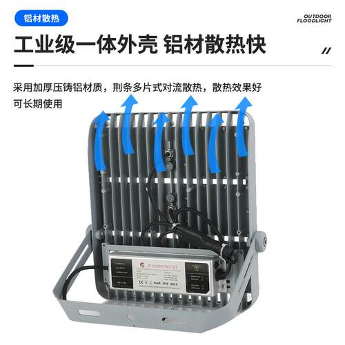 LED模组投光灯外壳加厚压铸铝仿飞模组系列外壳散热防水投光灯