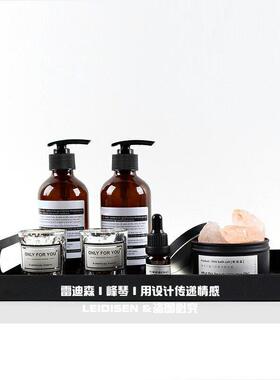 化妆室样板房软装饰品卫浴香薰蜡烛扩香石摆件轻奢浴室洗手台托