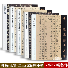 小楷合集5本 钟繇小楷二王小楷文征明小楷王冲雅宜山小楷书游包山集 传世经典书法碑帖繁体释文毛笔小楷临摹字帖河北教育