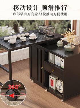 现代简茶桌约组合OKO台可移动旋转功夫泡茶一体户家用小型茶几茶