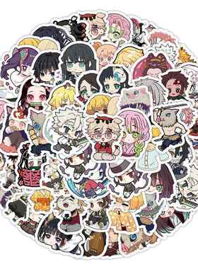 60pcs Cute Cartoon Anime Demon Slayer Anime Stickers Decorat