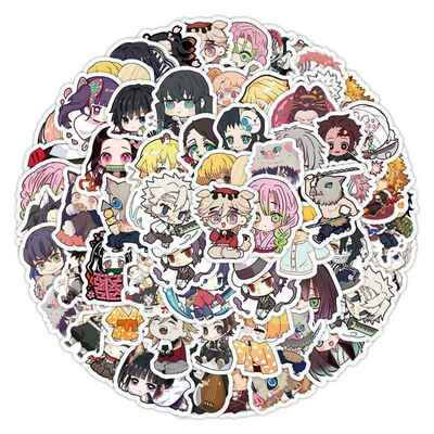60pcs Cute Cartoon Anime Demon Slayer Anime Stickers Decorat