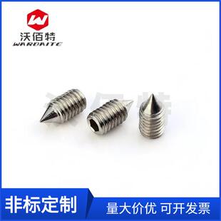 304不锈钢紧定螺丝内六角机米螺丝 M2.5X3不锈钢 沃佰特 GB78