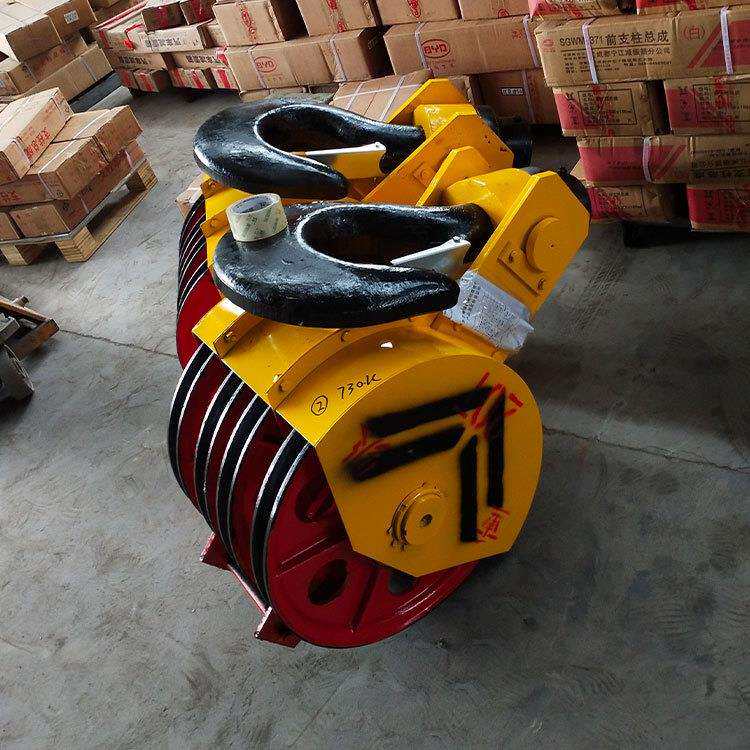 双梁起重机吊钩组20T行车吊钩4轮组单双梁起重机20T吊钩定滑轮